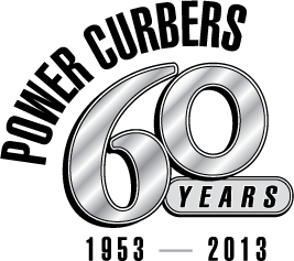 Power Curbers 60th-anniversary logo marking 1953 to 2013.