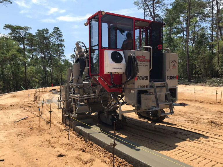 5700-D laying a flat curb