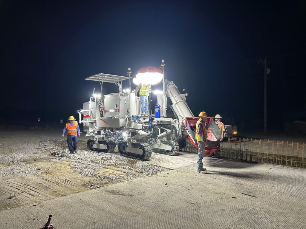 Austin Bridge & Road team using Power Curber 5704-D MAX